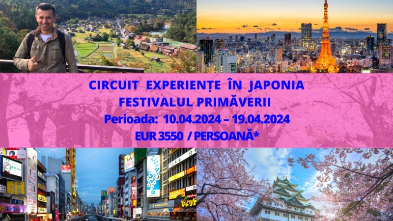 CIRCUIT EXPERIENTE ÎN JAPONIA - Festivalul Primaverii -  10.04.2024 – 19.04.2024